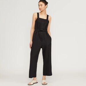 Everlane The Linen Jumpsuit - Black